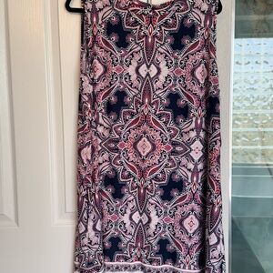 Apt. 9 Red and Blue Patterned Dress